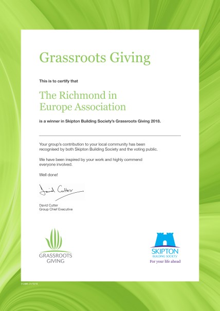 grassroots giving cert
